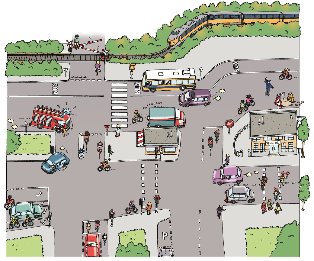 Tekening verkeersoverzicht