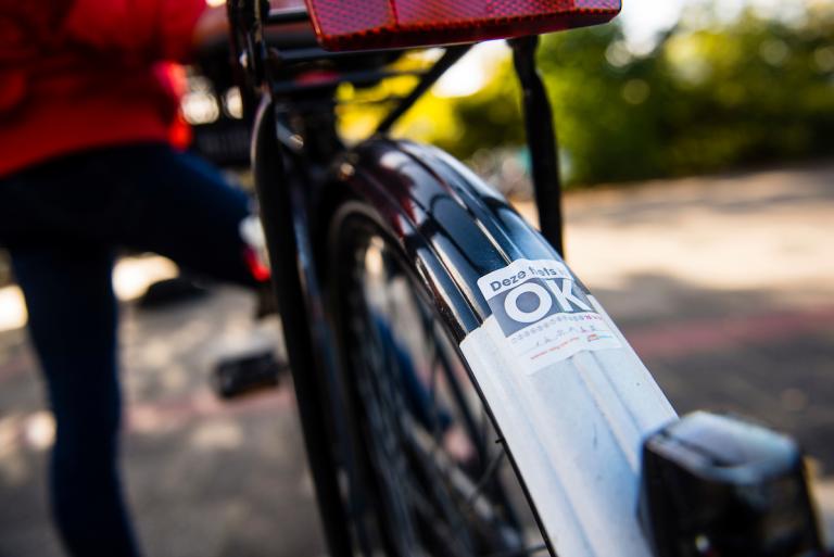Fiets met ok sticker