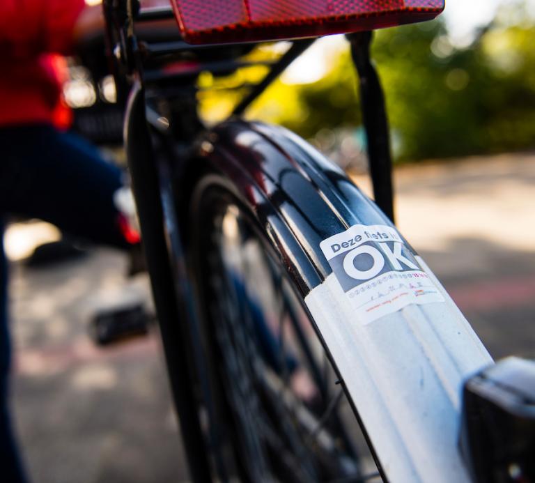 goedgekeurde fiets met ok sticker