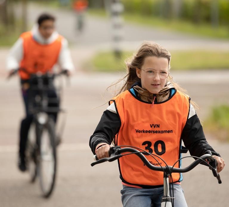 Kinderen doen het praktisch verkeersexamen